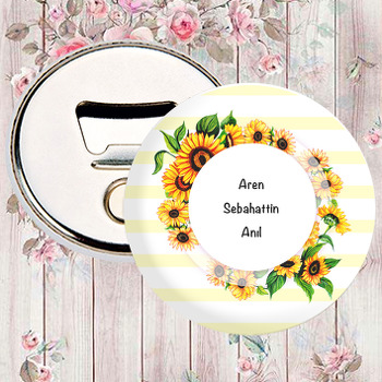 Ayçiçeği Temalı Magnet Açacak
