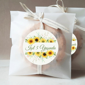 Ayçiçekleri ile Tomurcuklar Temalı Sticker