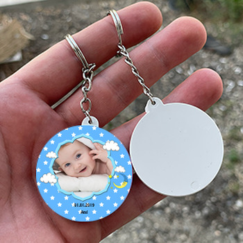 Aydede Temalı Resimli Daire Plastik Anahtarlık