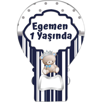 Ayıcık Erkek Temalı Balon Magnet Açacak