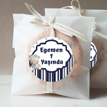 Ayıcık Erkek Temalı Parti Sticker