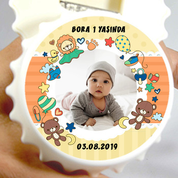 Ayıcık Temalı Resimli Kapak Şekilli Magnet Açacak