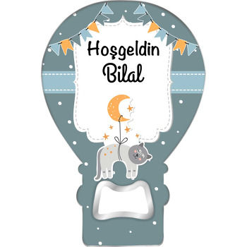 Ayla Uçan Kedi Temalı Balon Magnet Açacak