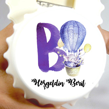 B Harfi  Temalı  Kapak Şekilli Magnet Açacak