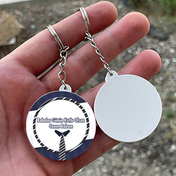 Babam Temalı Daire Plastik Anahtarlık
