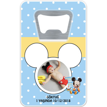 Baby Mickey Temalı Dikdörtgen Magnet Açacak