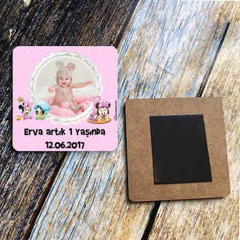 Baby Minnie Mouse Ahşap Magnet