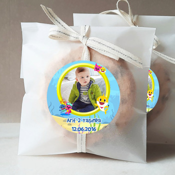 Sevimli Köpek Balığı Temalı Resimli Sticker