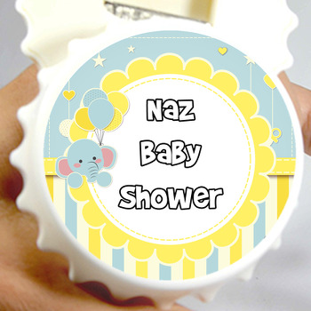 Baby Shower Fil Temalı Kapak Şekilli Magnet Açacak