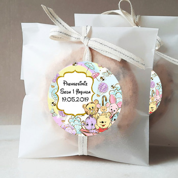 Baby Winnie The Pooh Temalı Doğum Günü Sticker