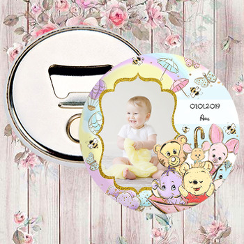 Baby Winnie The Pooh Temalı Resimli Magnet Açacak