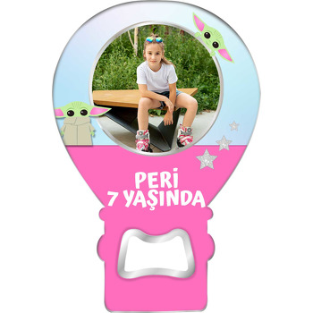 Baby Yoda Temalı Resimli Balon Magnet Açacak