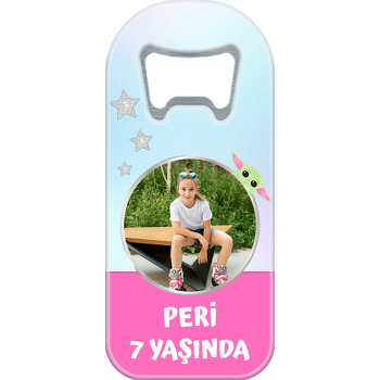 Baby Yoda Temalı Resimli Uzun Doğum Günü Magnet Açacak