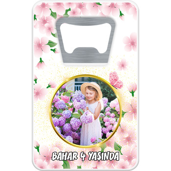 Bahar Temalı Dikdörtgen Magnet Açacak