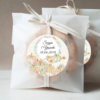 Bal Kabağı Temalı Doğum Günü Sticker