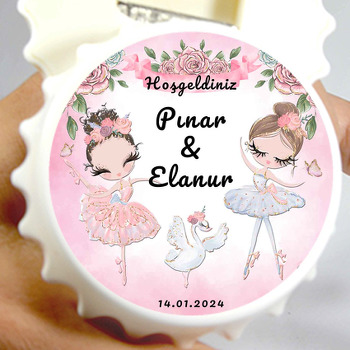 Balerin Kardeşler ile Flama Temalı Kapak Şekilli Magnet Açacak