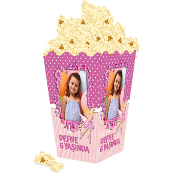Balerin Temalı Popcorn Kutusu