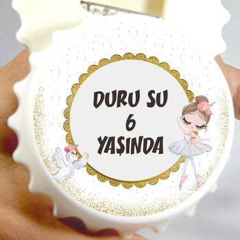 Balerin ve Kuğu Temalı Kapak Şekilli Magnet Açacak