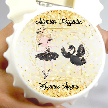 Balerin Ve Siyah Kuğu Temalı Kapak Şekilli Magnet Açacak