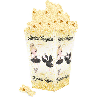 Balerin Ve Siyah Kuğu Temalı Popcorn Kutusu