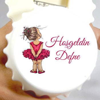 Balerina Temalı Kapak Şekilli Hediye Magnet Açacak