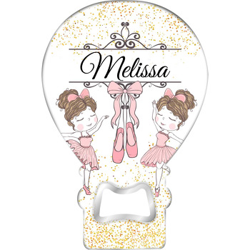 Balerinler ile Ayakkabı Temalı Balon Ahşap Magnet 