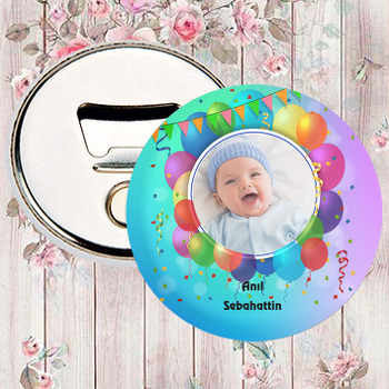 Balon Temalı Fotoğraflı Magnet Açacak