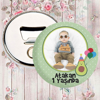Balonlu Avokado Temalı Magnet Açacak