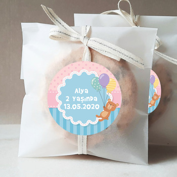 Balonlu Ayıcık Temalı Sticker