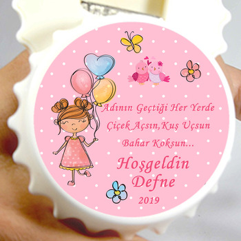 Balonlu Kız Temalı Kapak Şeklinde Magnet Açacak
