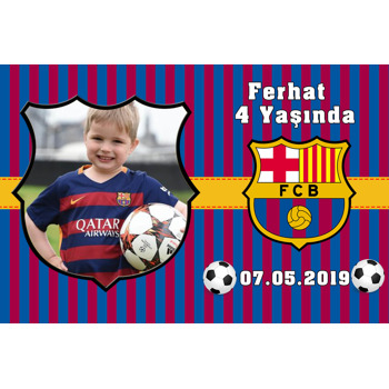 Barcelona  Temalı Doğum Günü Plastik Magnet