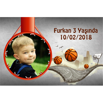 Basketbol Temalı Doğum Günü Magnet