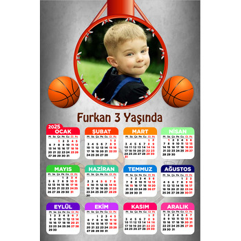 Basketbol Temalı Takvim Magnet