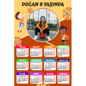 Basketbolcu Temalı Takvim Magnet