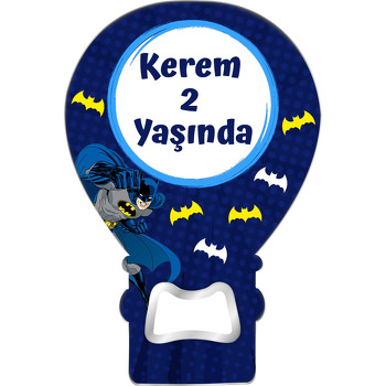 Batman Lacivert Fon Temalı Balon Magnet Açacak