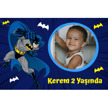 Batman Lacivert Fon Temalı Plastik Magnet