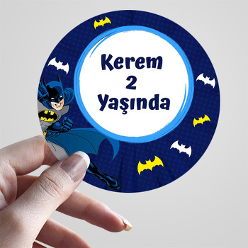 Batman Lacivert Fon Temalı Sticker