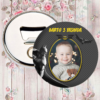 Batman Siyah Fon Temalı Resimli Magnet Açacak