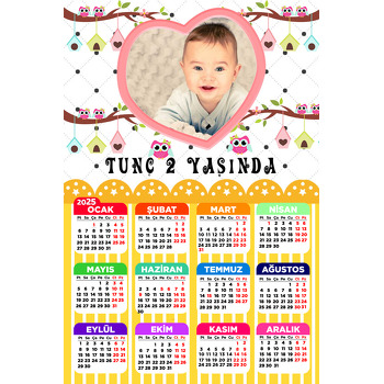 Baykuş Temalı Takvim Magnet