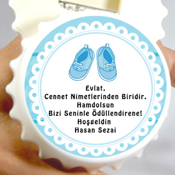 Bebek Ayakkabı Kapak Şekilli Magnet Açacak