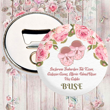 Bebek Ayakkabısı ile Güller Temalı Magnet Açacak