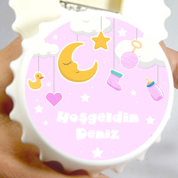 Bebek Koleksiyon Pembe Fon Temalı Hoşgeldin Bebek Kapak Açacak