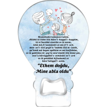 Bebekle Aile Oyunu Mavi Fon Temalı Balon Magnet Açacak