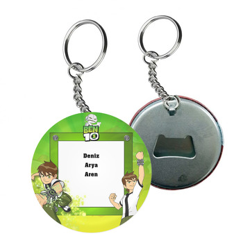 Ben 10 Temalı Arkası Açacak Anahtarlık