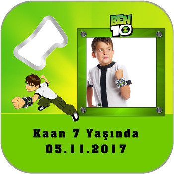 Ben 10 Temalı Kare Magnet Açacak