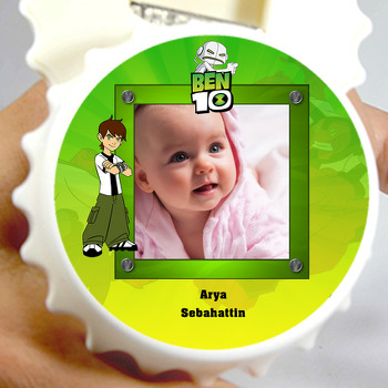 Ben 10 Temalı Resimli Kapak Şekilli Magnet Açacak
