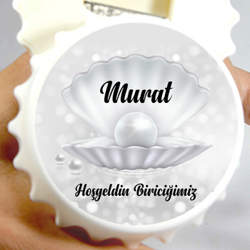 Beyaz İnci Tanesi Temalı Hoşgeldin Bebek Kapak Açacak