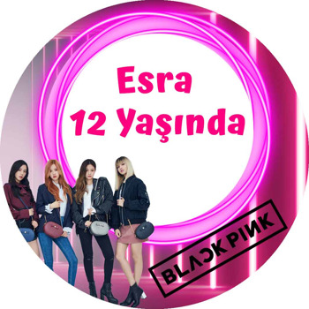 Blackpink Neon Çerçeve Temalı Akrilik Daire Magnet