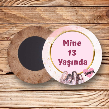 Blackpink Temalı Ahşap Daire Magnet