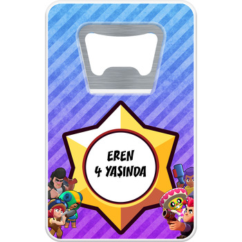 Brawl Star Temalı Dikdörtgen Magnet Açacak